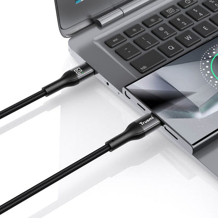 60W Aluminum Alloy Braided Cable 1M CA47-11 CC LED  Trusmi  Black