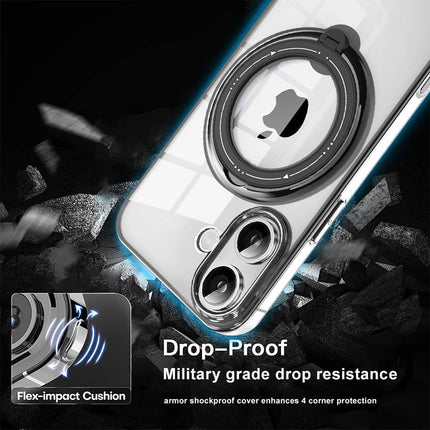 Premium Gorilla Tech Gel Case with Rotating Magnetic Ring for iPhone 16 Plus