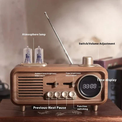 Apollo 4-in-1 Bluetooth Speaker – Portable Retro Radio with FM, USB, AUX & Wireless Streaming