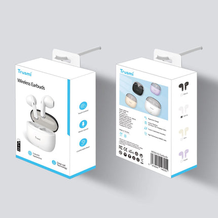 Wireless Earphones TRUSMI  Semi-In-Ear Design, Colorful Case, Long Battery Life, Bluetooth 5.3