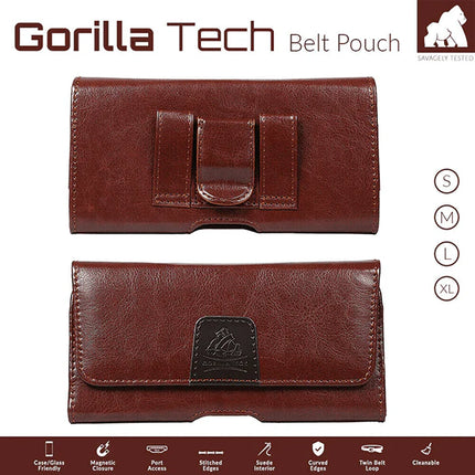 Case Belt Pouch  Solid Leather Gorilla Tech Size M