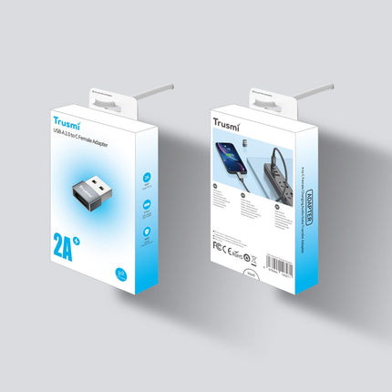 USB-A 2.0 Male to Type-C Female OTG Adapter – 6A TRUSMI CA01-04 Fast Charging, Audio & Data