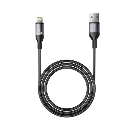 2.4A Smart Power-Off Aluminum Alloy Braided Cable TRUSMI CA12-01  – 1m – Black