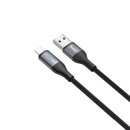 2.4A Smart Power-Off Aluminum Alloy Braided Cable TRUSMI CA12-01  – 1m – Black