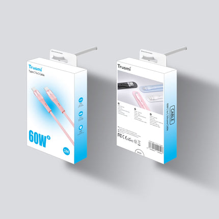 60W CA34 Series C to C Trusmi Silicone Charging Cable