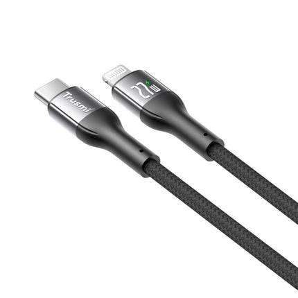 27W Fast Charging LED Aluminum Alloy Braided Cable TRUSMI CA46-11  – Black