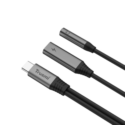 2-in-1 USB-C + 3.5mm Female Audio Adapter Cable – Audio & 60W Fast Charging TRUSMI CA50-01 –  13cm