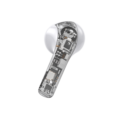 Trusmi WS01-021 | Transparent True Wireless Earphones – Bluetooth 5.3, 5H Playtime, Type-C Charging