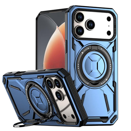 Military Grade Shockproof Magnetic  Case for iPhone 15 Pro Max – MagSafe Compatible, Rotating Stand Bumper, Wireless Charging Protective Cover