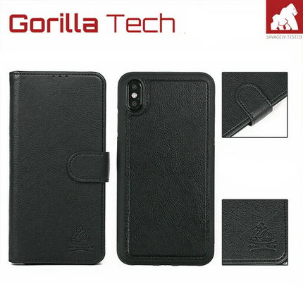 Gorilla Tech 2 in 1 Premium Wallet Case (cohocus) Black For Apple iPhone 16 Pro