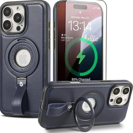MagSafe Leather Case Gorilla Tech with Grip Loop for Samsung Galaxy S24 Ultra