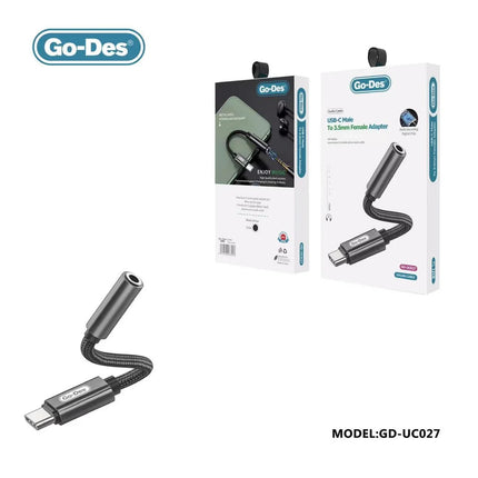 Go-Des GD-UC027 USB-C Male to 3.5mm Female Adapter