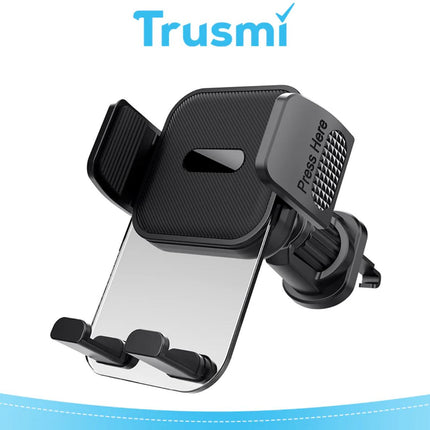 Trusmi LP06-011 | Magnetic Foldable Car Phone Holder – Black, Compact Dashboard Mount