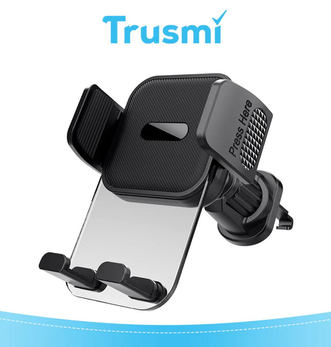Trusmi LP06-011 | Magnetic Foldable Car Phone Holder – Black, Compact Dashboard Mount