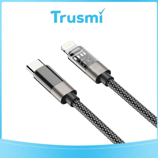 PD 20W – 1m Charging Cable – C to Lightning Nylon Braided Fast TRUSMI CA36-098