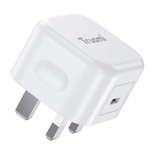 TRUSMI  PD20W USB-C Fast Charger - CH23-01 – UK Plug, White