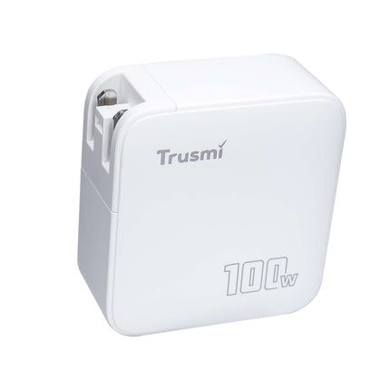 TRUSMI 100W PD Fast Charger, CH22-02 GaN 2 USB-C + 1 USB-A, UK Plug – White
