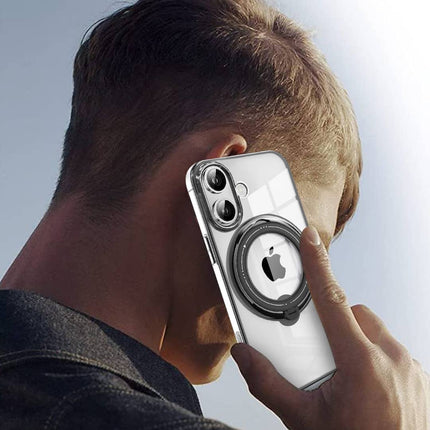 Premium Gorilla Tech Gel Case with Rotating Magnetic Ring for iPhone 16 Plus