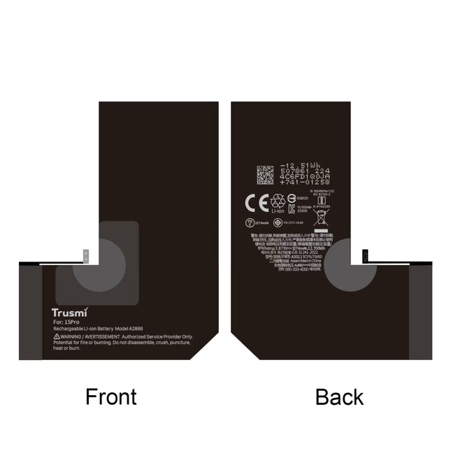 Trusmi Battery For iPhone 15