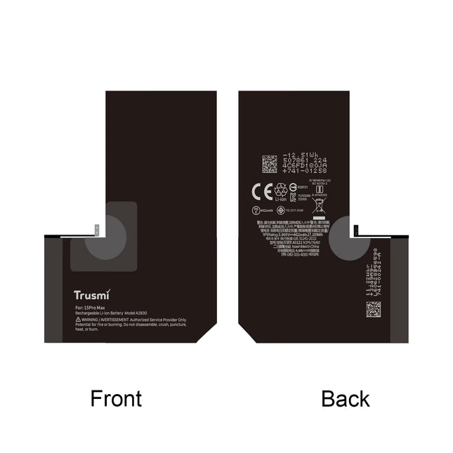 TRUSMI for Apple iPhone 15 Series Battery