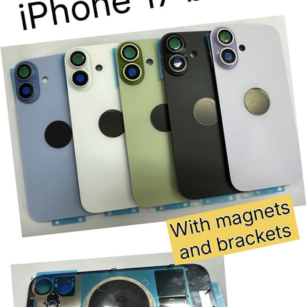 Back Glass iPhone 17 with NFC+Lens +MagSafe Black