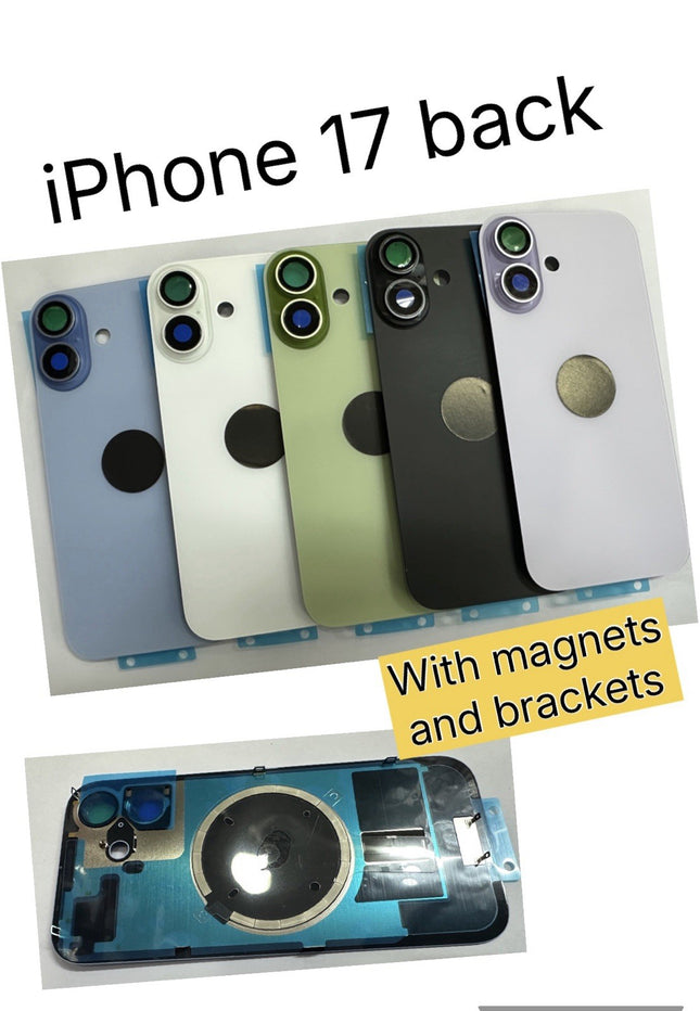 Back Glass iPhone 17 with NFC+Lens +MagSafe Black