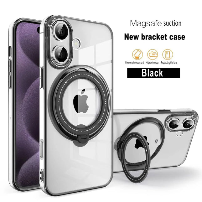 Premium Gorilla Tech Gel Case with Rotating Magnetic Ring for iPhone 16 Pro Max