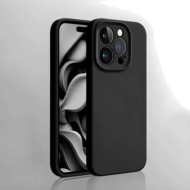 Premium Quality Black Silicone Case For Apple iPhone 16 Plus