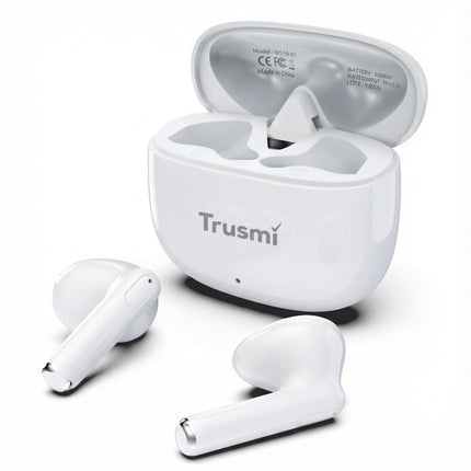 TRUSMI WS19-01 Minimalist Semi-In-Ear Wireless Earphone White