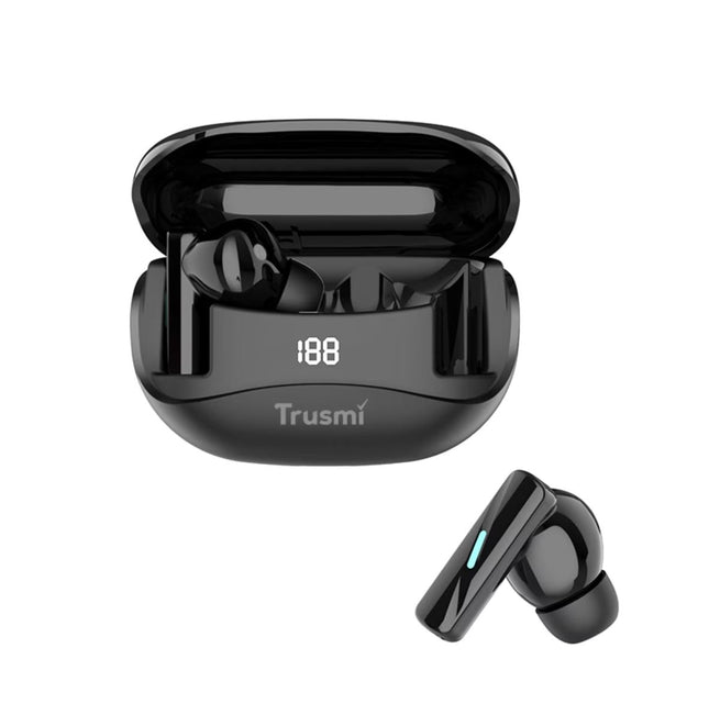 TRUSMI WS02-021 True Wireless Earbuds – In-Ear, Digital Display, Bluetooth 5.4, Long Battery Life