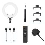 TRUSMI LP22-03 14-inch ring light (includes 36cm light + 3 phone clips + 3 flexible tubes)