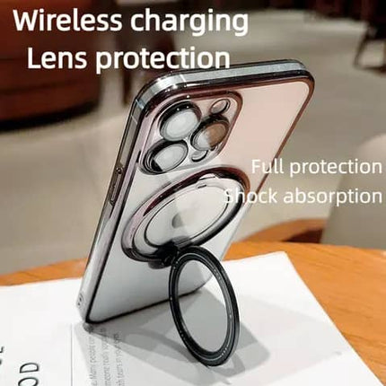 Premium Gorilla Tech Gel Case with Rotating Magnetic Ring for iPhone 16 Plus