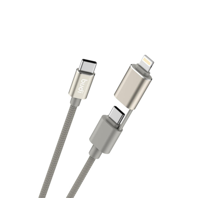Budi PD65W / 27W 2in1  Charge/Sync Braided Cable DC260TTL10G