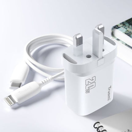 TRUSMI PD20W A+C  Fast Charger UK Plug - CH07-055  – White