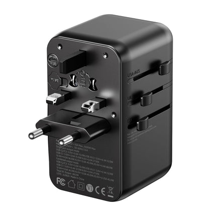 TRUSMI Universal Travel Adapter Charger with Cable – Multi-Port USB-C & USB-A Fast CH18-02 68W 3C2A