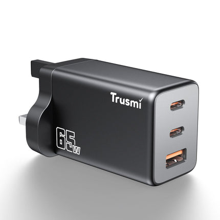 TRUSMI PD65W Mini GaN Fast Charger CH05-046 A+2C with 60W USB-C to USB-C Cable – Compact Wall Adapter for Laptop, Phone & Tablet