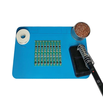Blue Silicone Work Mat for Phone Laptop Repair Heat Resistant 300X200mm