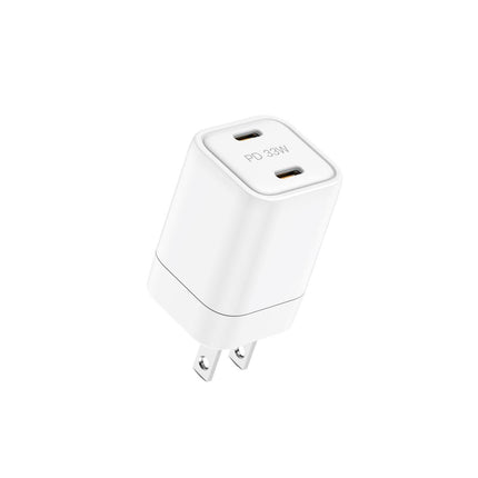 Budi Plugs PD33W Dual USB C PD GAN Mini Global Travel Charger AC016RSW