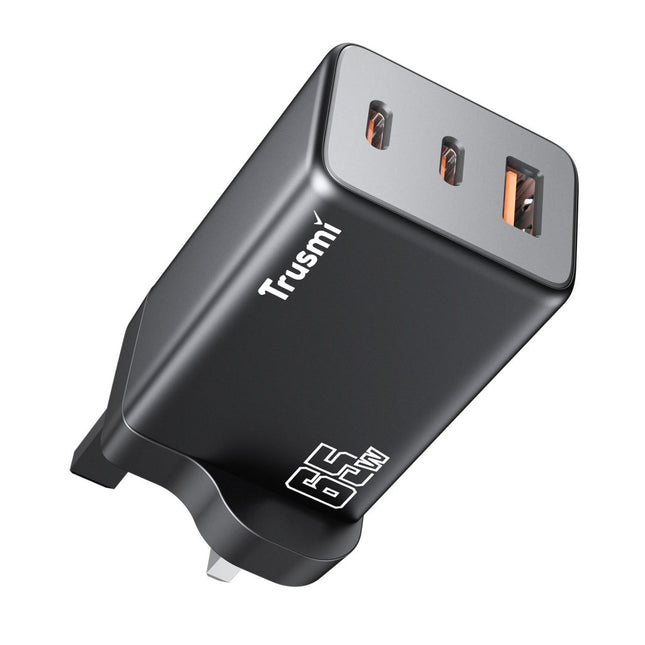 TRUSMI PD65W Mini GaN Fast Charger CH05-046 A+2C with 60W USB-C to USB-C Cable – Compact Wall Adapter for Laptop, Phone & Tablet