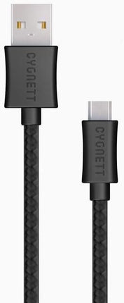 Cygnett Source Micro-USB to USB Braided Cable (4M/13') - Black