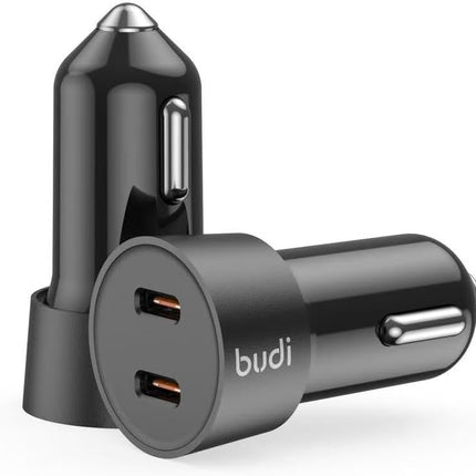 Budi Car Charger Dual T.C Car Charger + C to C Cable CC622RTTB