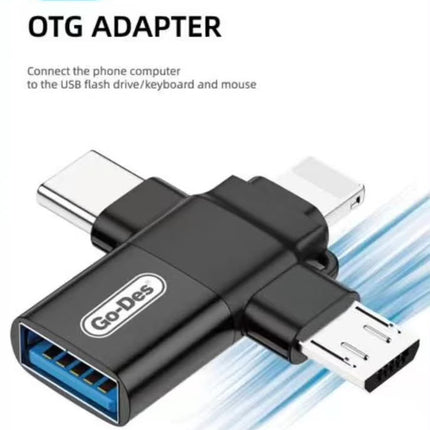 Go-Des GD-CT196 4 in 1 OTG Adapter