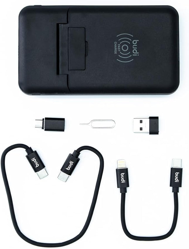 Budi Power Bank 10000mAh 20W Dual PD+QC3.0+Wireless