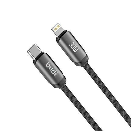 Budi Cable 1.2M PD30W Aluminum Shell C to L Braided Cable DC266TL12B