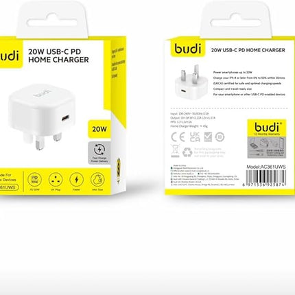 Budi Plugs 20W PD Home Charger Big Box AC361UW