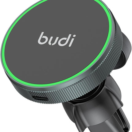 Budi 2 in 1 Universal Magnetic Wireless Car Charger Holder CM570B