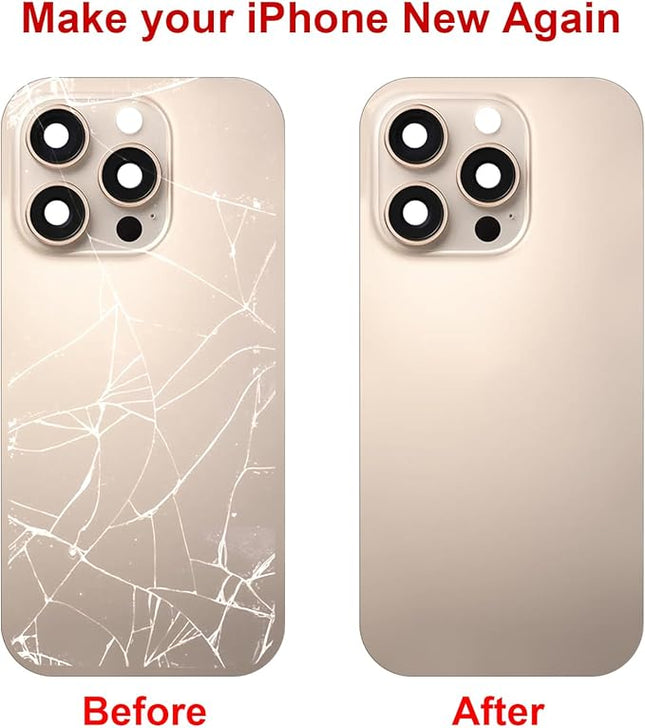 Back Glass iPhone 14 Pro Max +Lens +MagSafe Gold