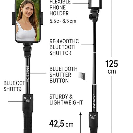 YUNTENG YT-1288 Bluetooth Selfie Stick with Remote Control