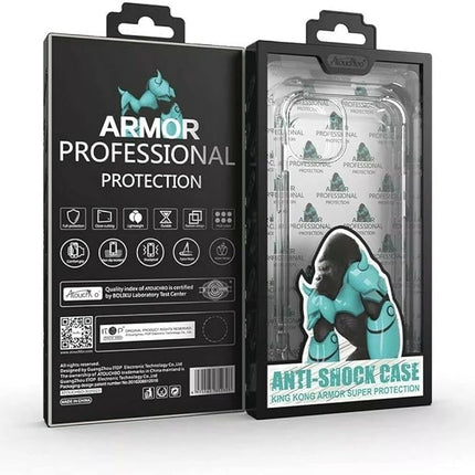 Shockproof Clear Case for iPhone 15 Series – King Kong Tough Armor Edges, Crystal Transparent Back