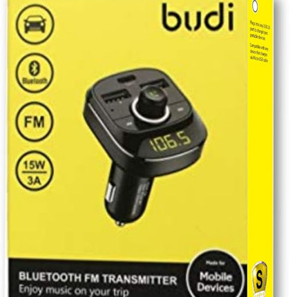Budi Bluetooth FM Transmitter with Quick Charge 3.0, 42W Total Output